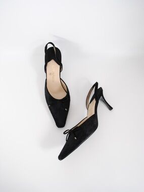 Chanel Black Ponyhair Slingback Pumps
